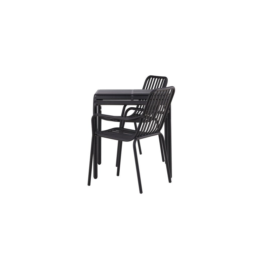 Borneo Cafébord 70*70* + Peking spisestoler Venture Design Spisegruppe