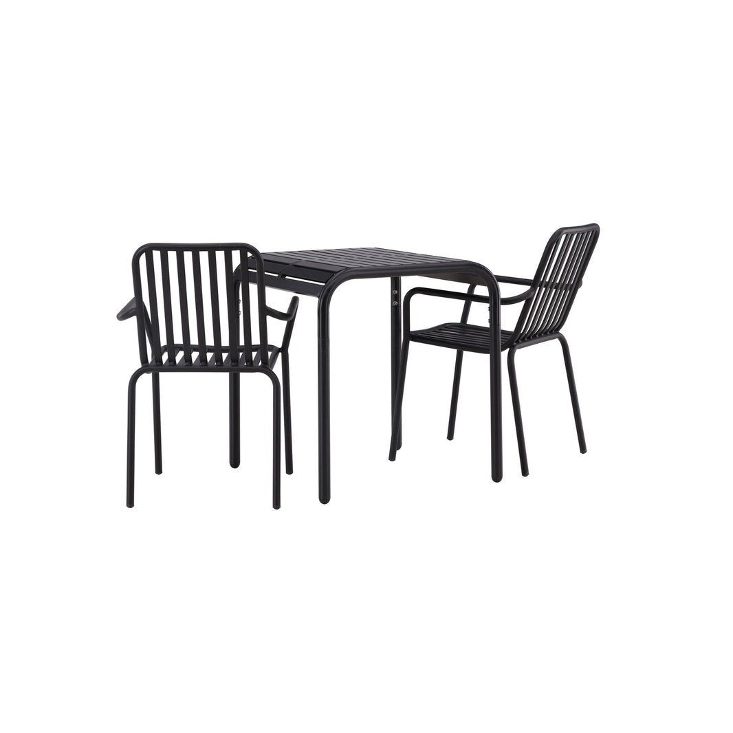 Borneo Cafébord 70*70* + Peking spisestoler Venture Design Spisegruppe