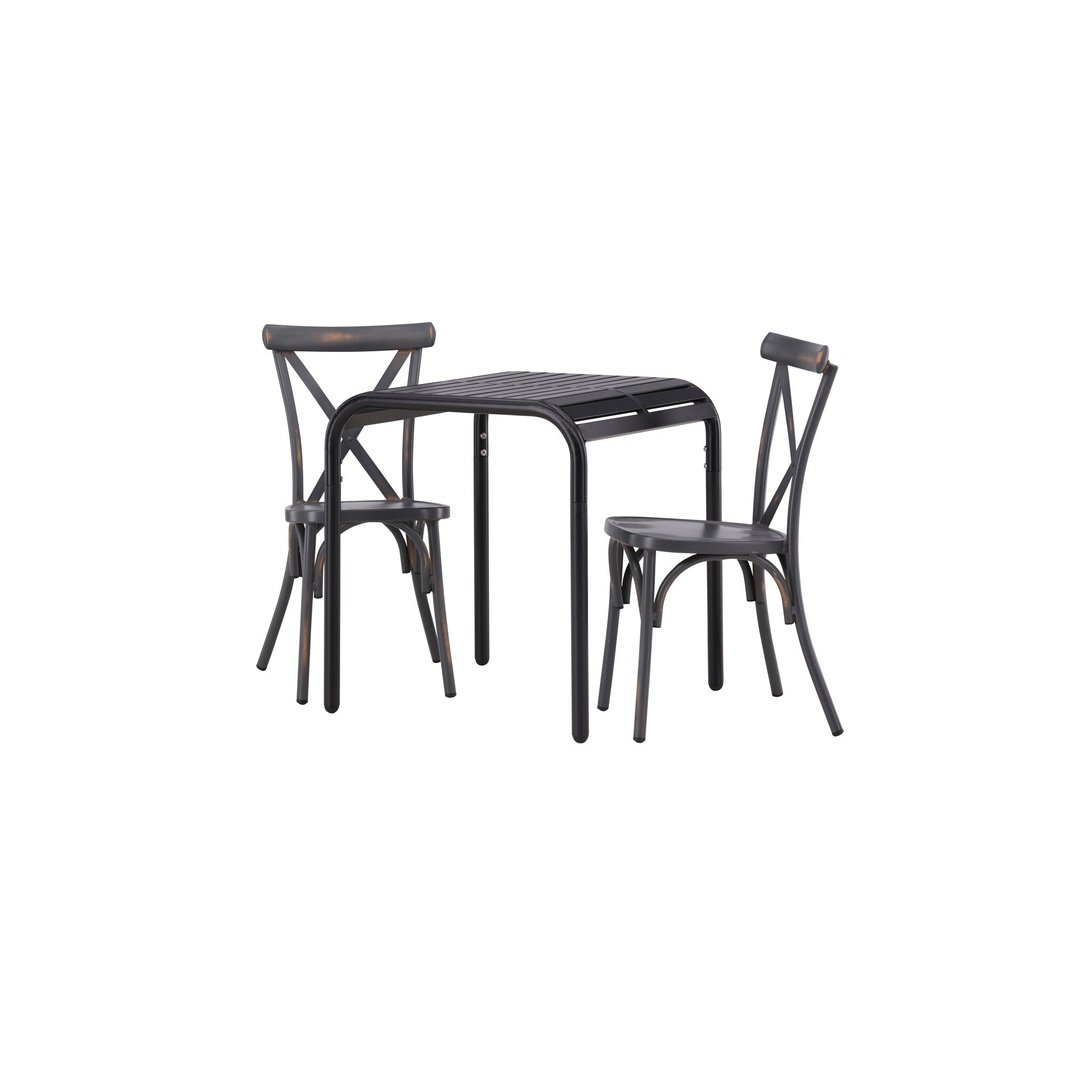 Borneo Cafébord 70*70* + Tablas spisestoler Venture Design Spisegruppe