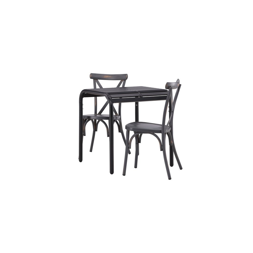 Borneo Cafébord 70*70* + Tablas spisestoler Venture Design Spisegruppe