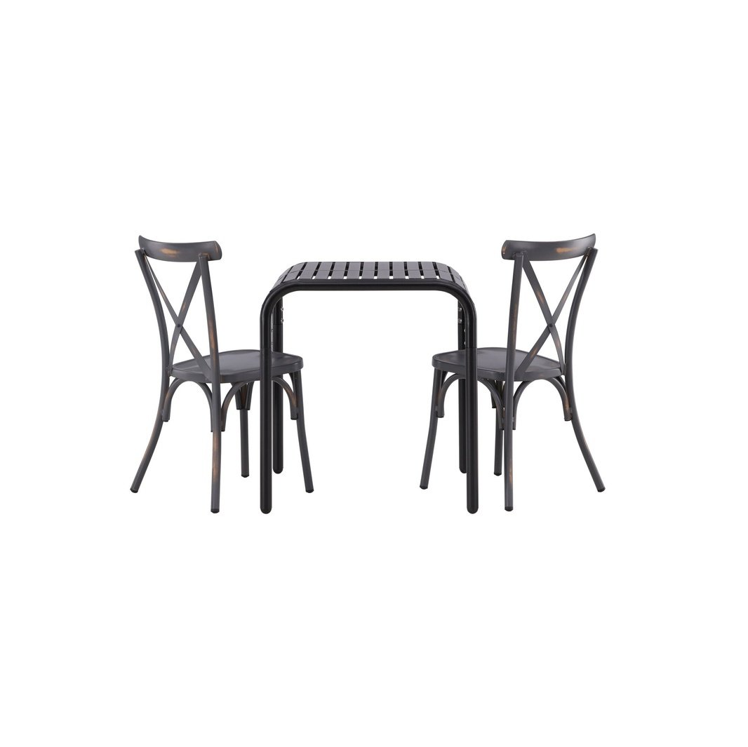 Borneo Cafébord 70*70* + Tablas spisestoler Venture Design Spisegruppe