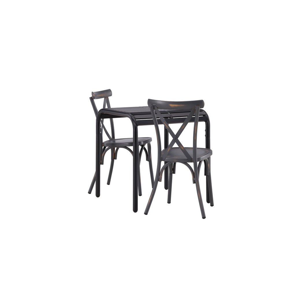 Borneo Cafébord 70*70* + Tablas spisestoler Venture Design Spisegruppe