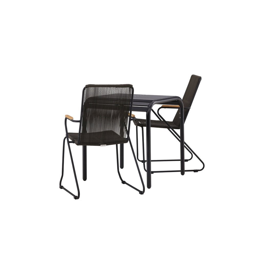 Borneo Cafébord 70*70* + Bois spisestoler Venture Design Spisegruppe