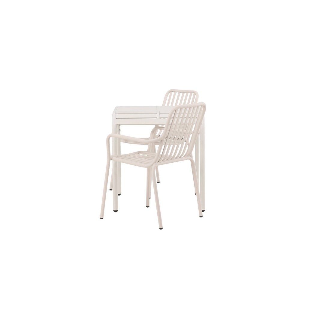 Borneo Cafébord 70*70* + Peking spisestoler Venture Design Spisegruppe