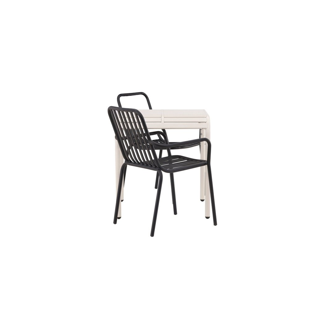 Borneo Cafébord 70*70* + Peking spisestoler Venture Design Spisegruppe