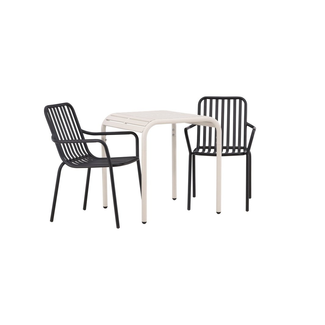 Borneo Cafébord 70*70* + Peking spisestoler Venture Design Spisegruppe