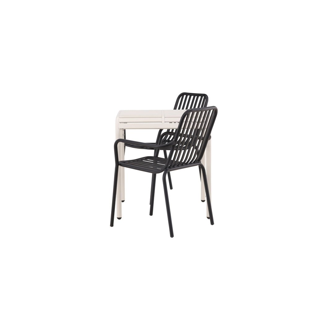 Borneo Cafébord 70*70* + Peking spisestoler Venture Design Spisegruppe