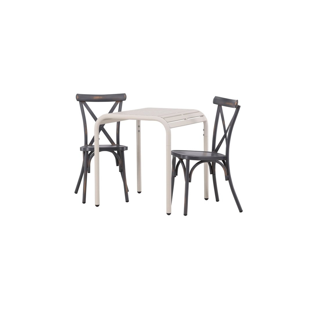 Borneo Cafébord 70*70* + Tablas spisestoler Venture Design Spisegruppe
