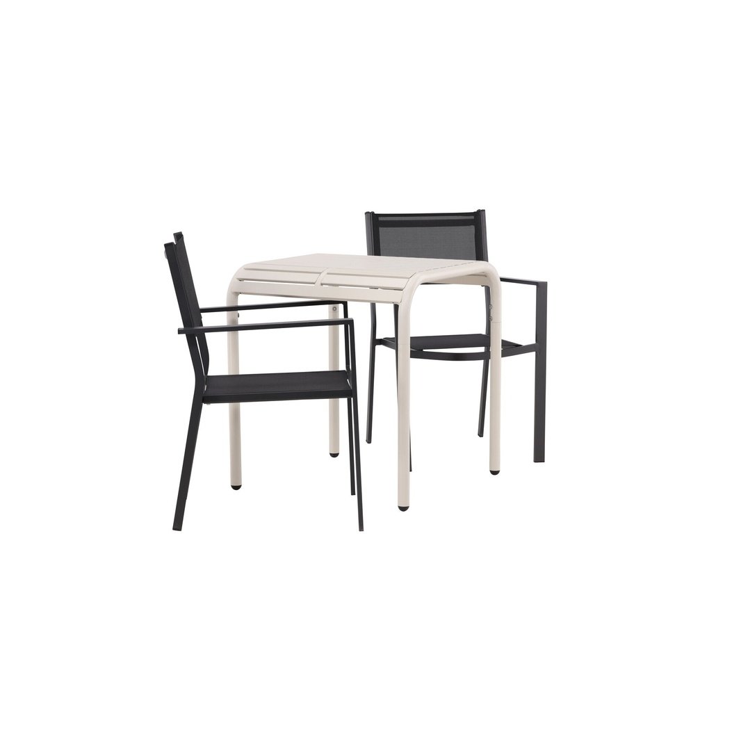 Borneo Cafébord 70*70* + Copacabana stol Venture Design Spisegruppe