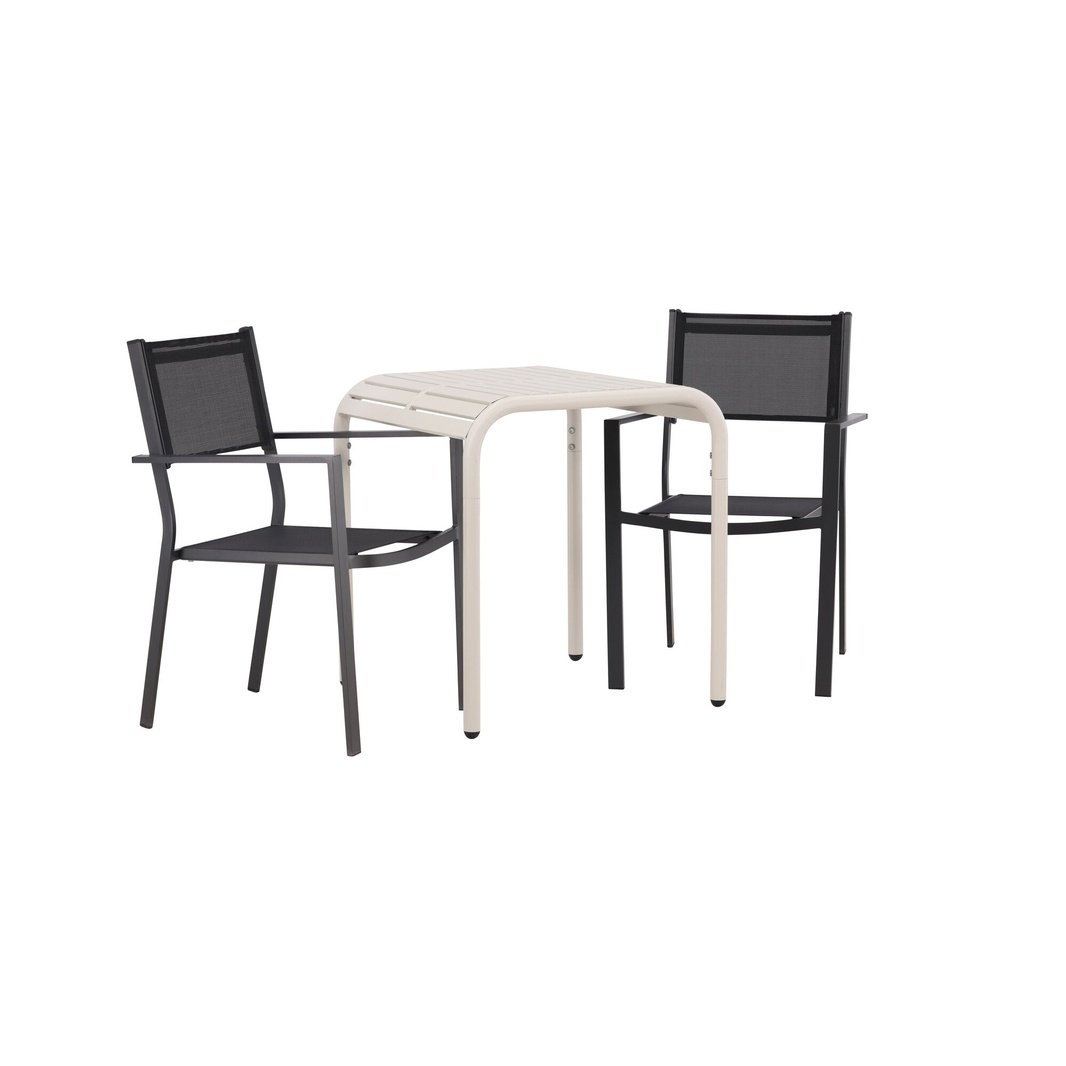 Borneo Cafébord 70*70* + Copacabana stol Venture Design Spisegruppe
