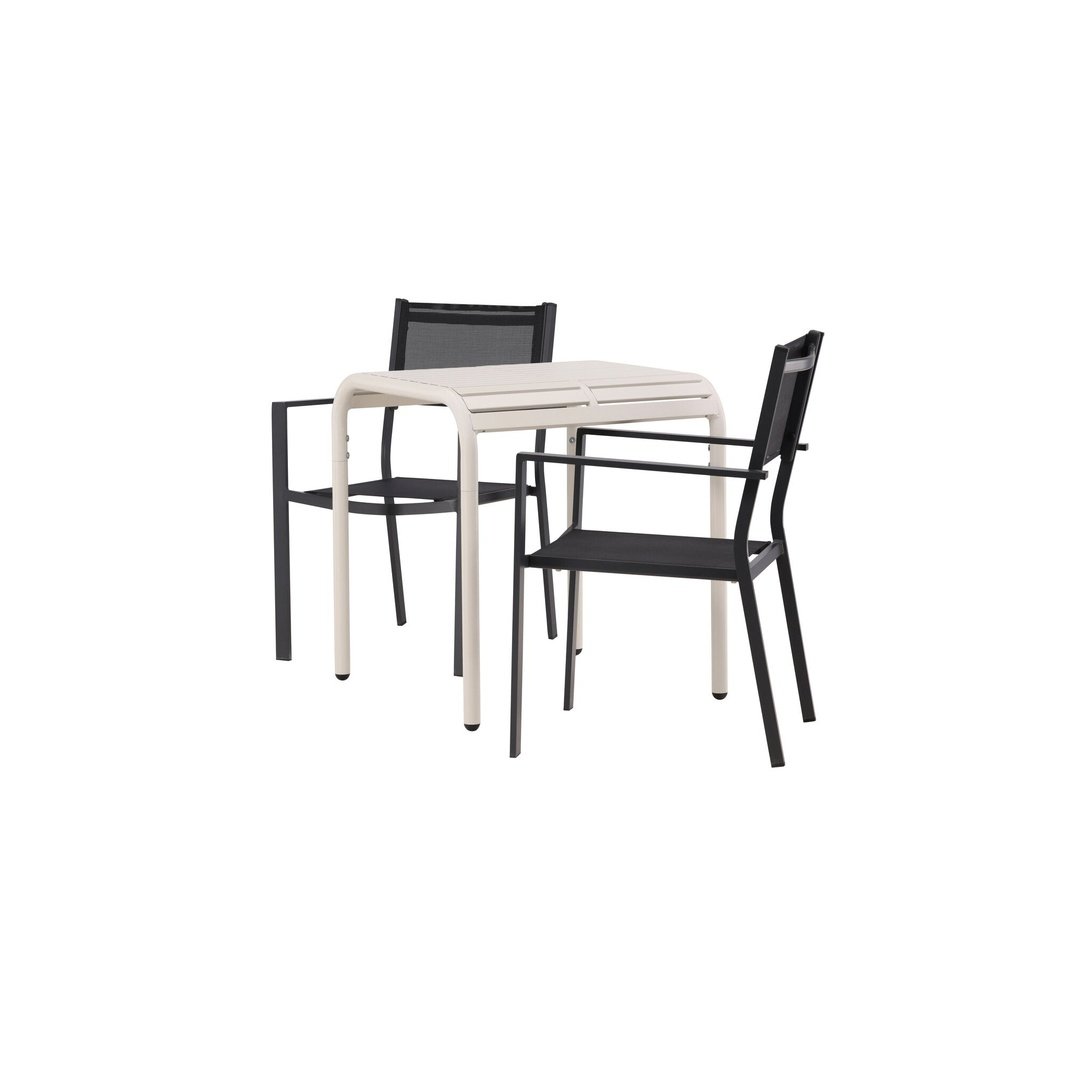 Borneo Cafébord 70*70* + Copacabana stol Venture Design Spisegruppe