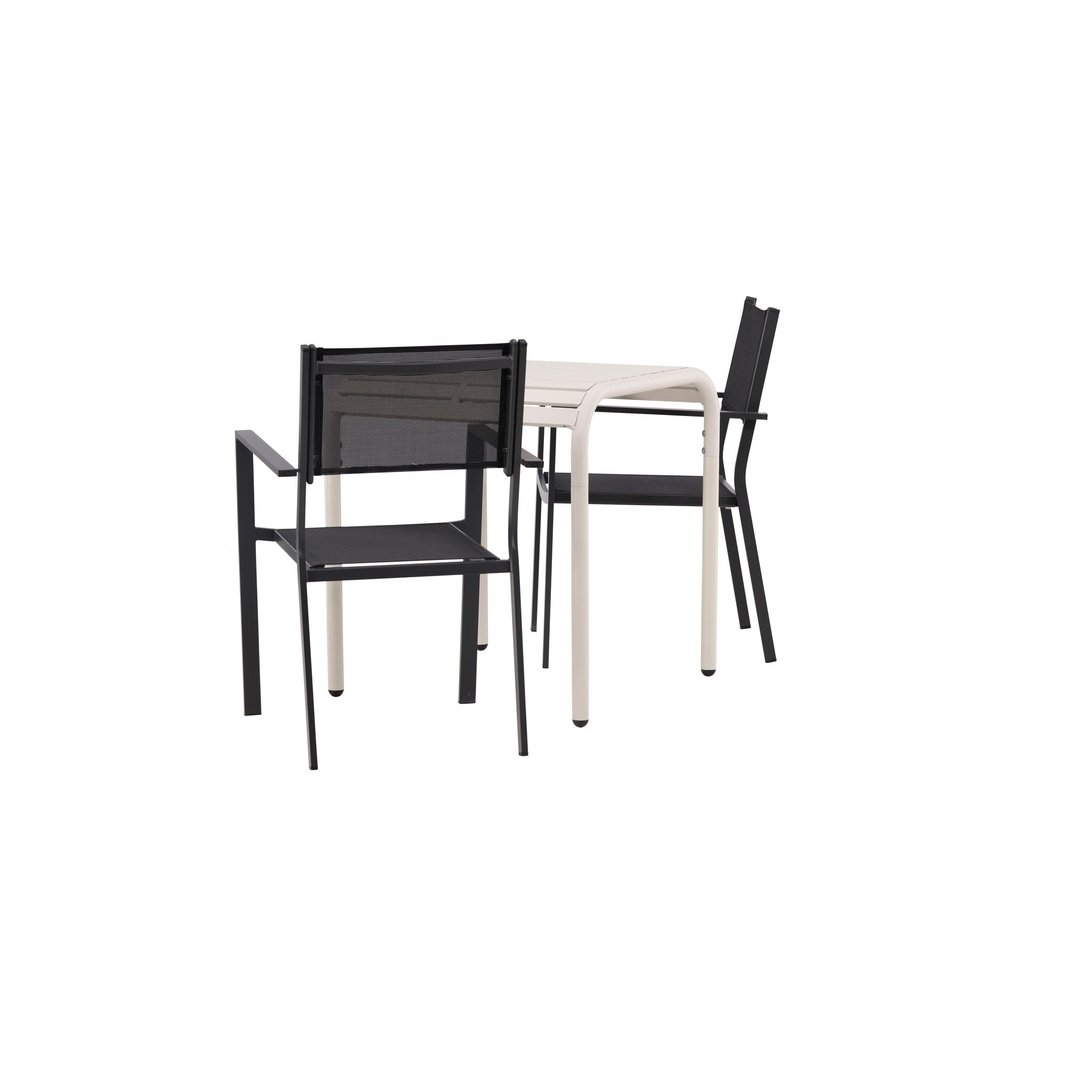 Borneo Cafébord 70*70* + Copacabana stol Venture Design Spisegruppe