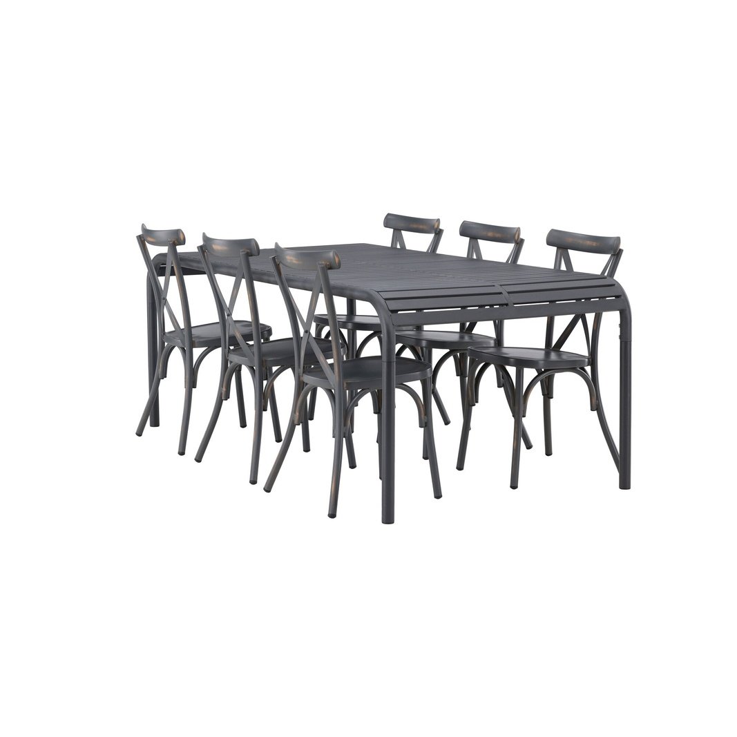 Borneo Spisebord 100*200* + Tablas spisestoler Venture Design Spisegruppe