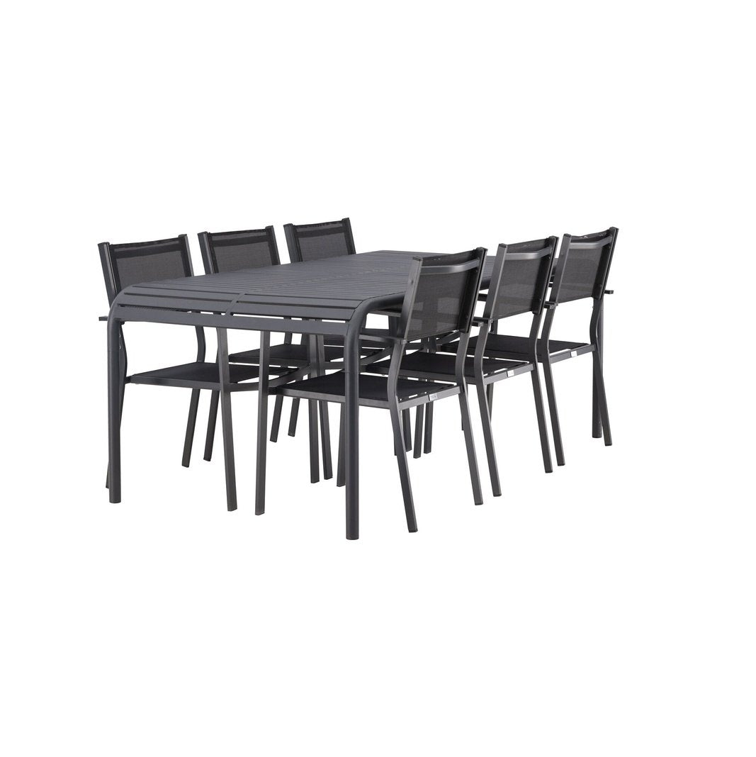 Borneo Spisebord 100*200* + Copacabana Venture Design Spisegruppe