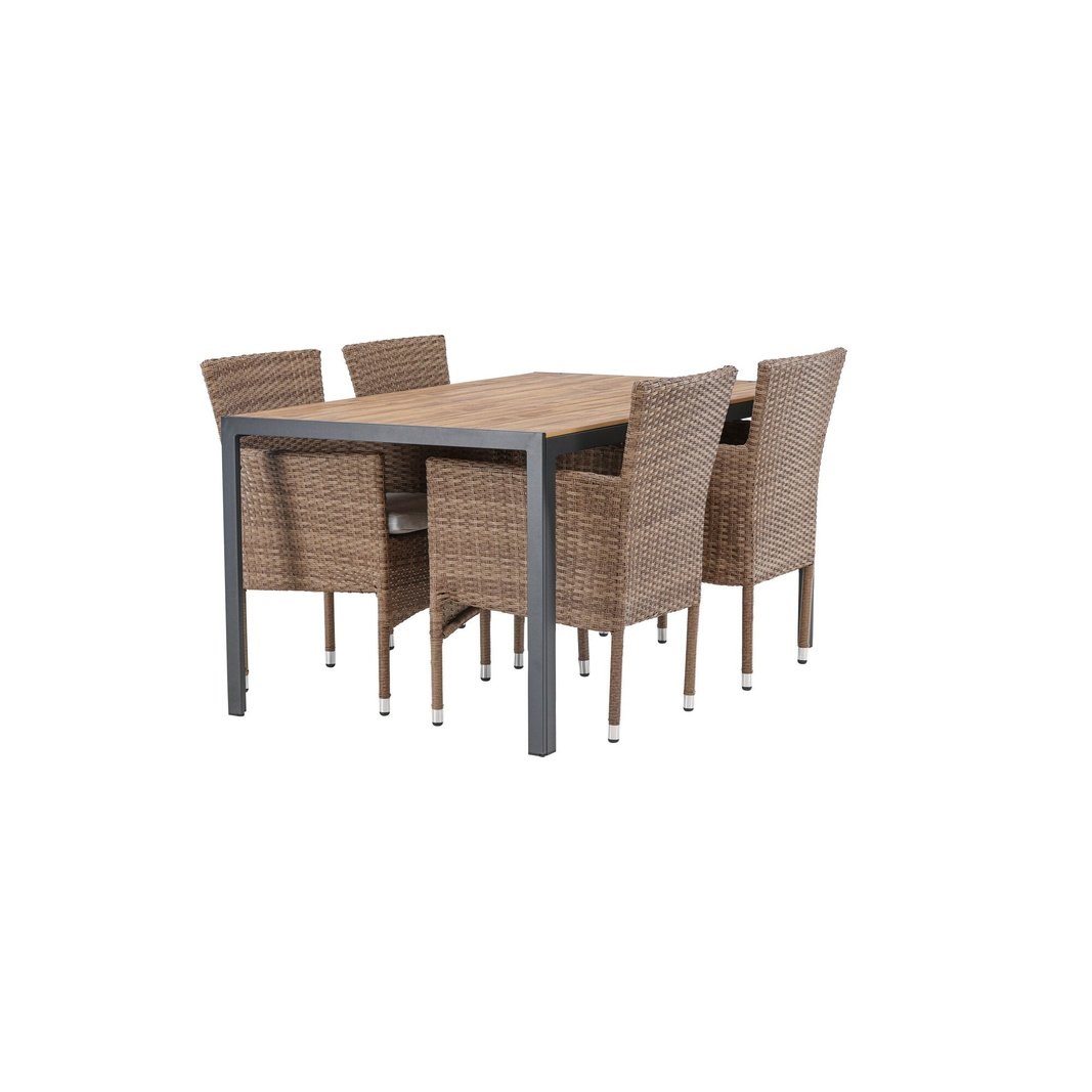 Break Spisebord 90*150* + Malina spisestoler Venture Design Spisegruppe