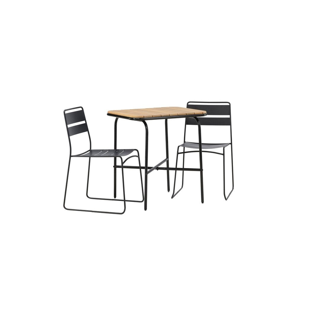 Holmbeck Cafébord 55*70*74 + Lina spisestoler Venture Design Spisegruppe
