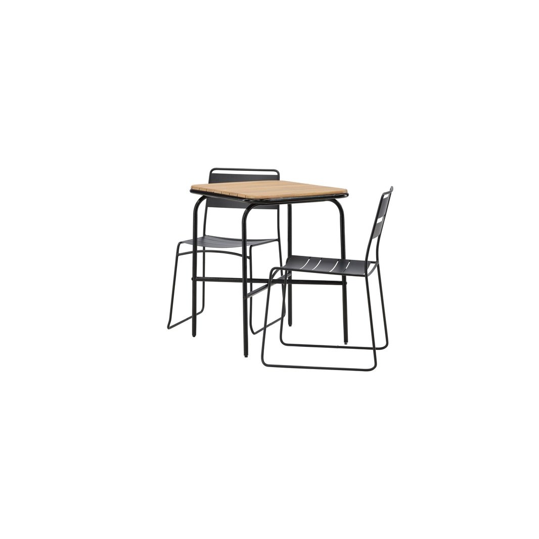 Holmbeck Cafébord 55*70*74 + Lina spisestoler Venture Design Spisegruppe