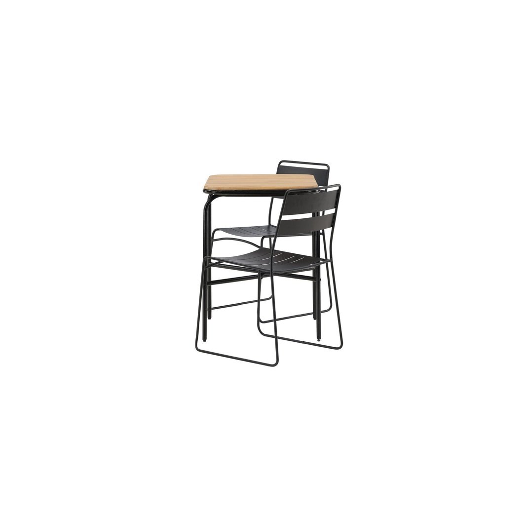 Holmbeck Cafébord 55*70*74 + Lina spisestoler Venture Design Spisegruppe