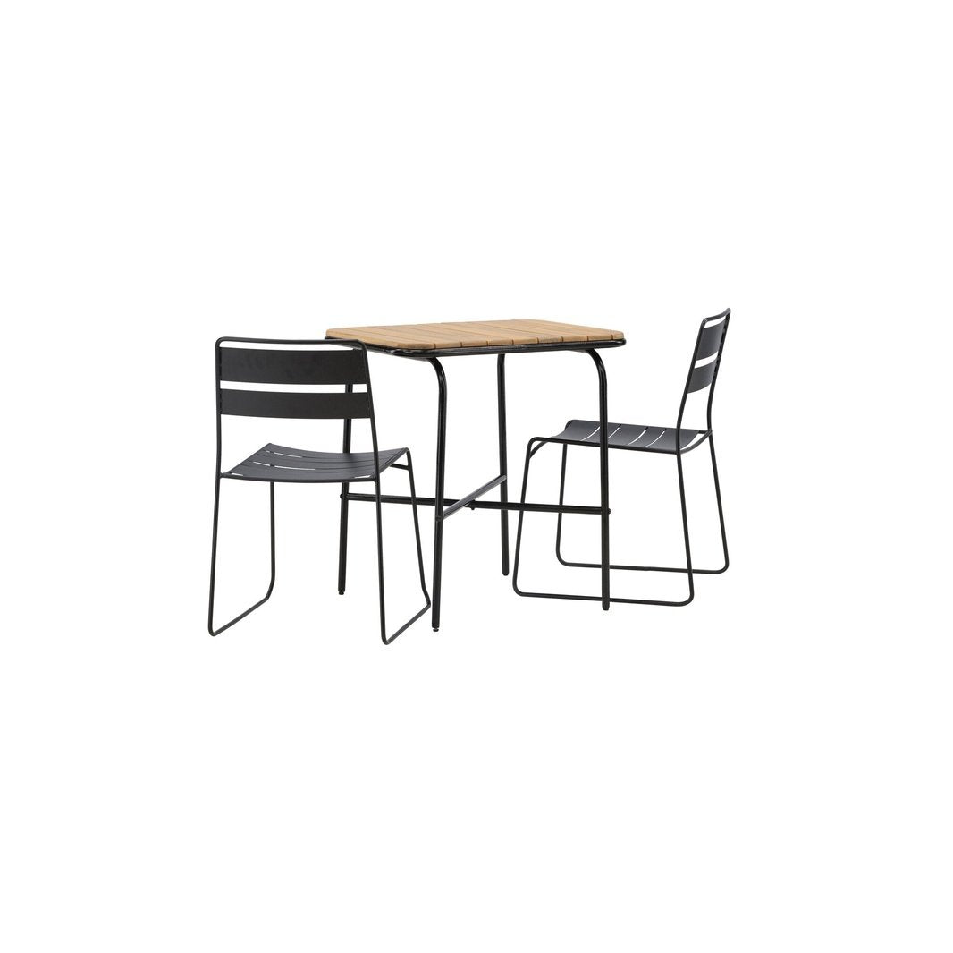 Holmbeck Cafébord 55*70*74 + Lina spisestoler Venture Design Spisegruppe