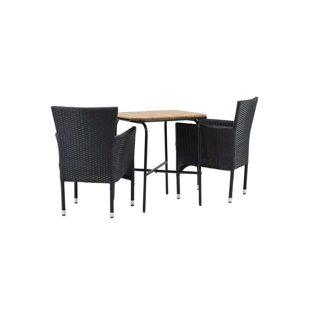 Holmbeck Cafébord 55*70*74 + Malina spisestoler Venture Design Spisegruppe