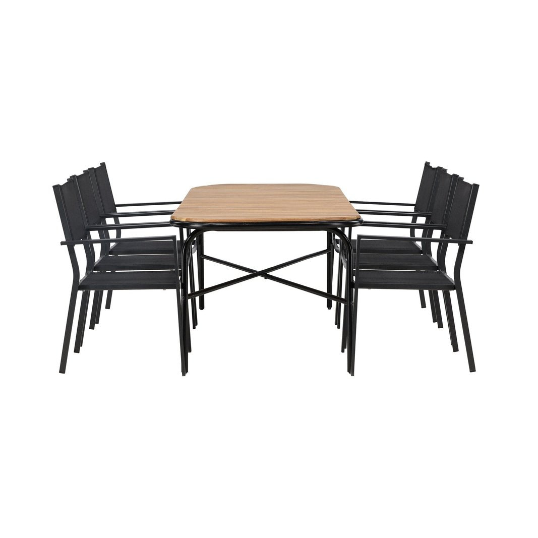 Holmbeck Spisebord/ 90*200*75 + Copacabana / Venture Design Spisegruppe