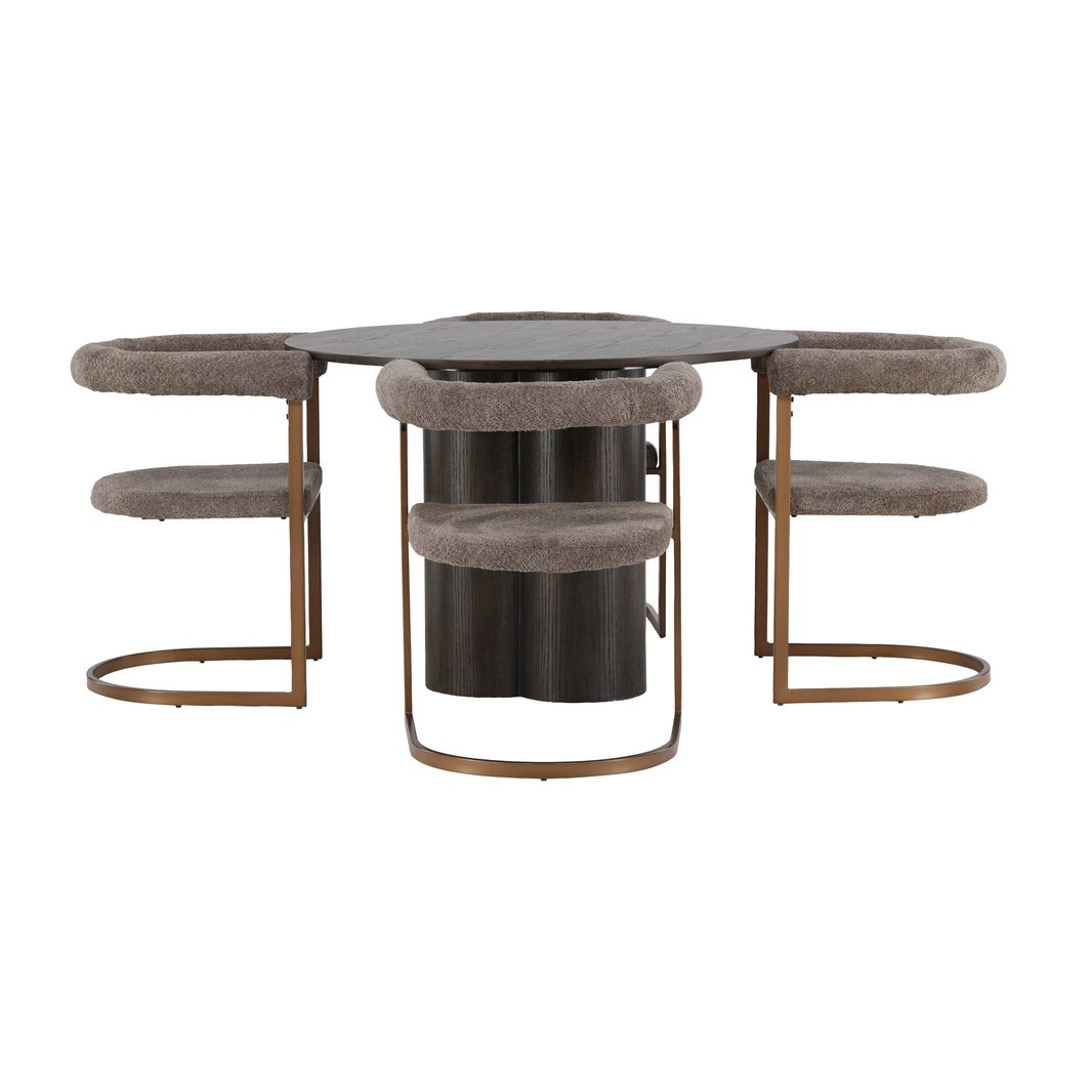 Olivia spisebord + Morning spisestoler Venture Design Spisegruppe