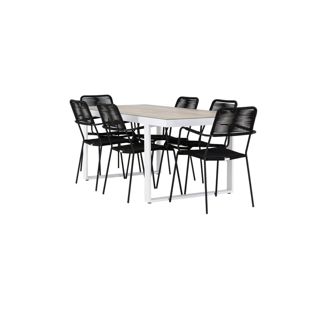 Merlo spisebord + Lindos lenestol Venture Design Spisegruppe