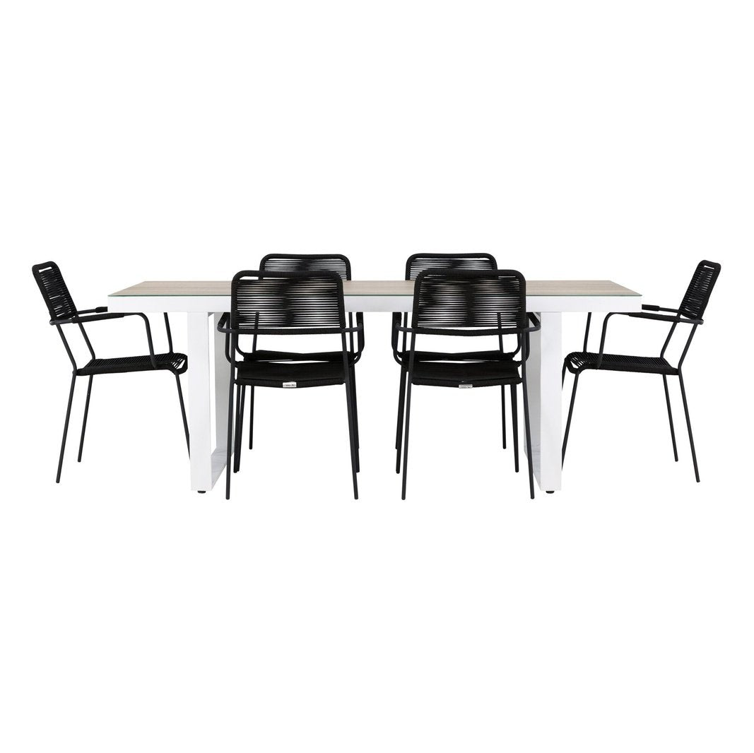 Merlo spisebord + Lindos lenestol Venture Design Spisegruppe