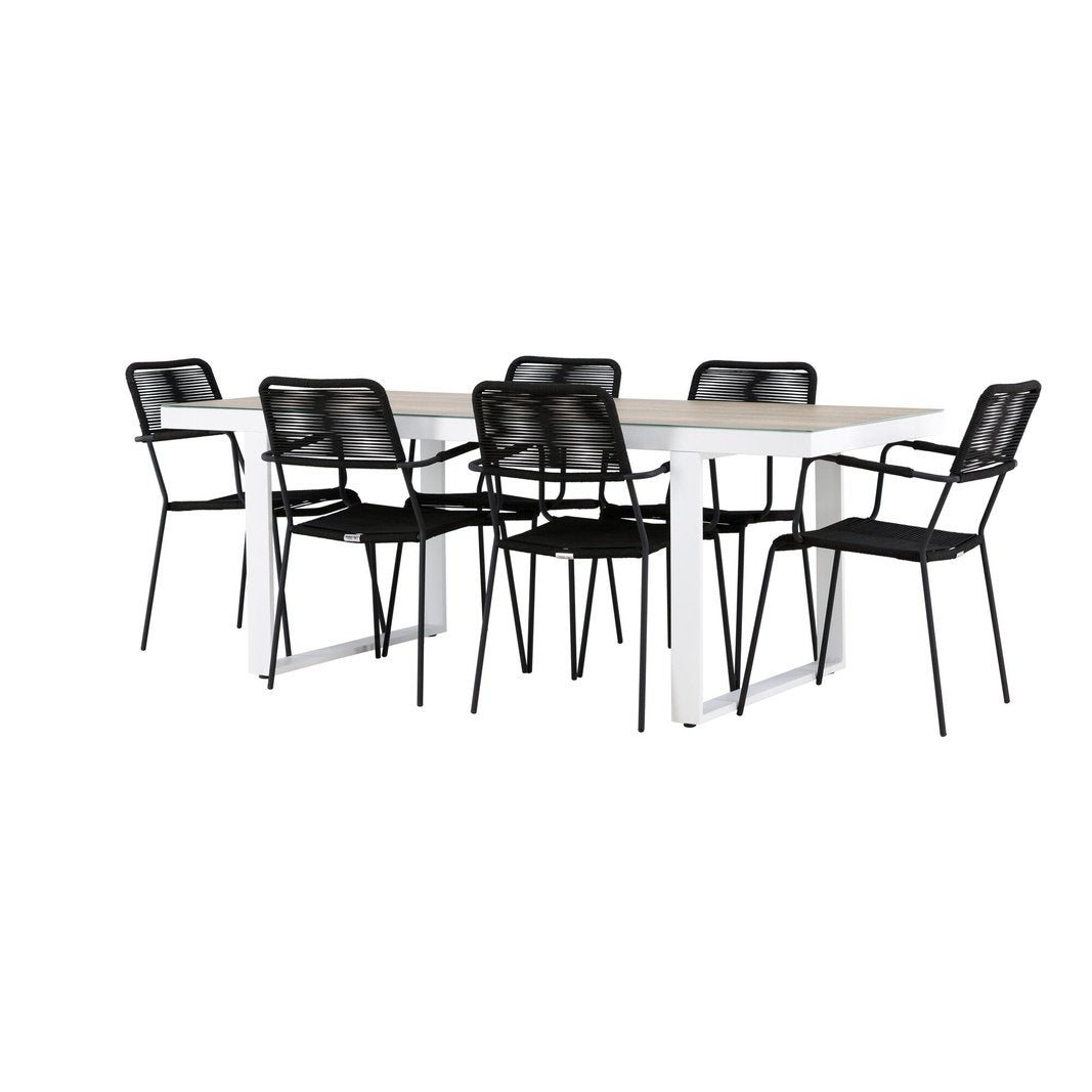 Merlo spisebord + Lindos lenestol Venture Design Spisegruppe