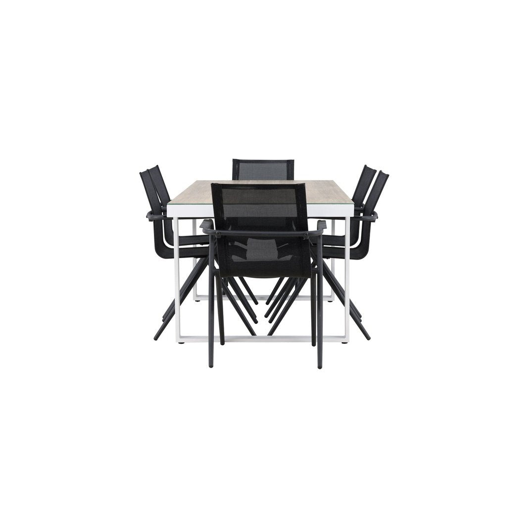 Merlo spisebord + Alina spisestoler Venture Design Spisegruppe