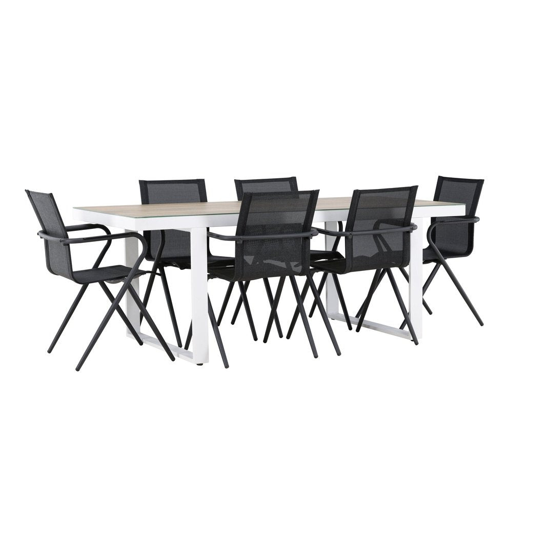 Merlo spisebord + Alina spisestoler Venture Design Spisegruppe