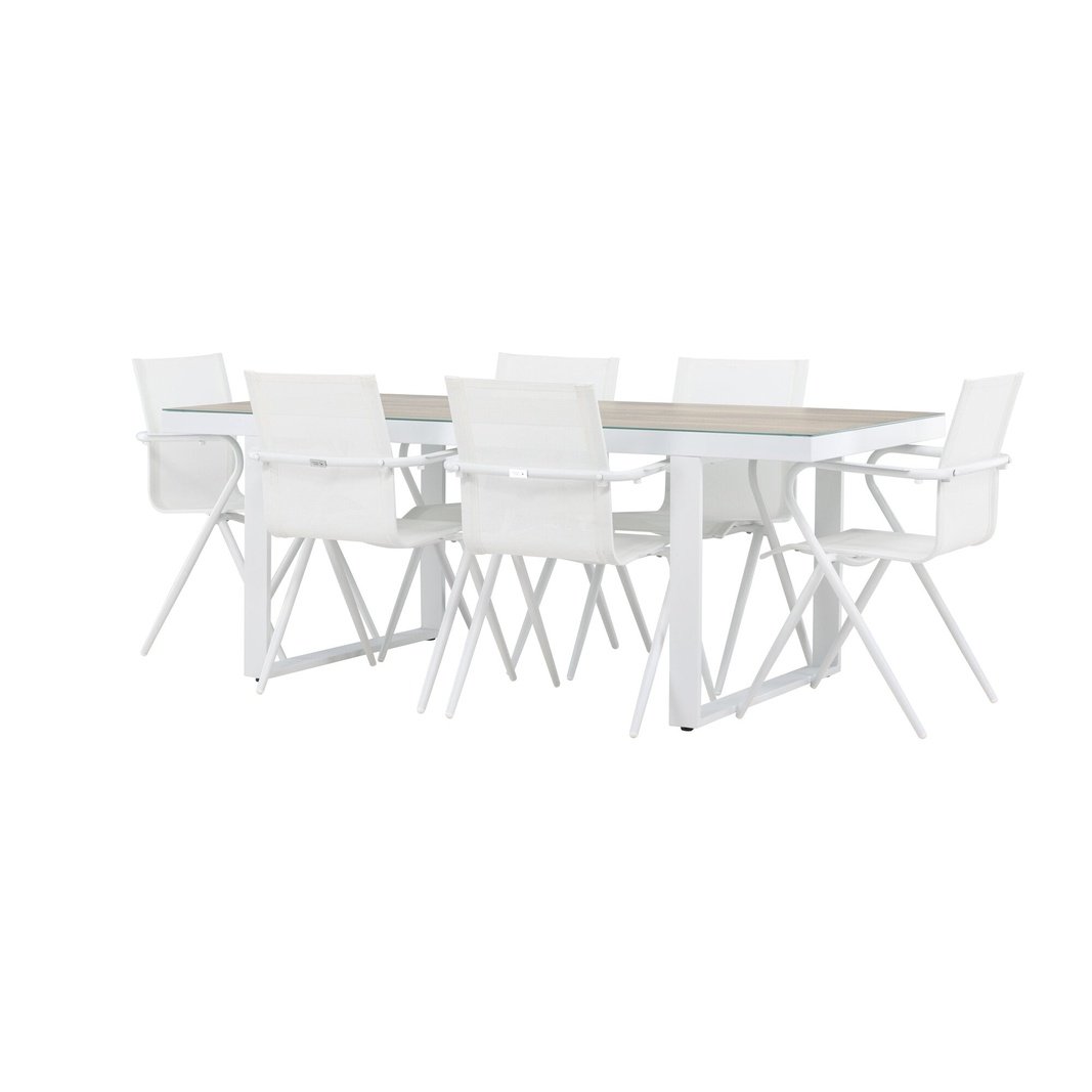 Merlo spisebord + Alina spisestoler Venture Design Spisegruppe