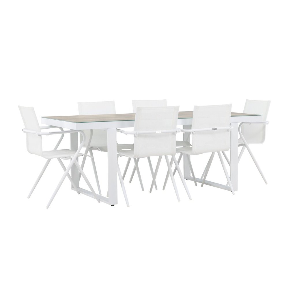Merlo spisebord + Alina spisestoler Venture Design Spisegruppe