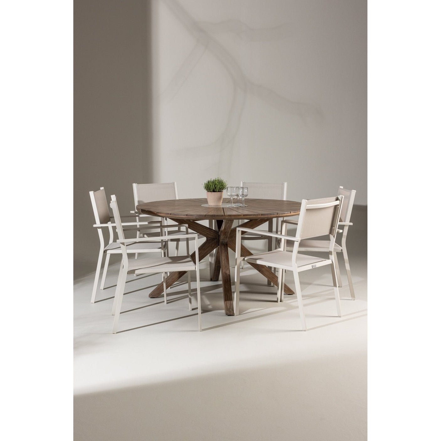 Rosario spisebord- Ø140 + Copacabana Venture Design Spisegruppe