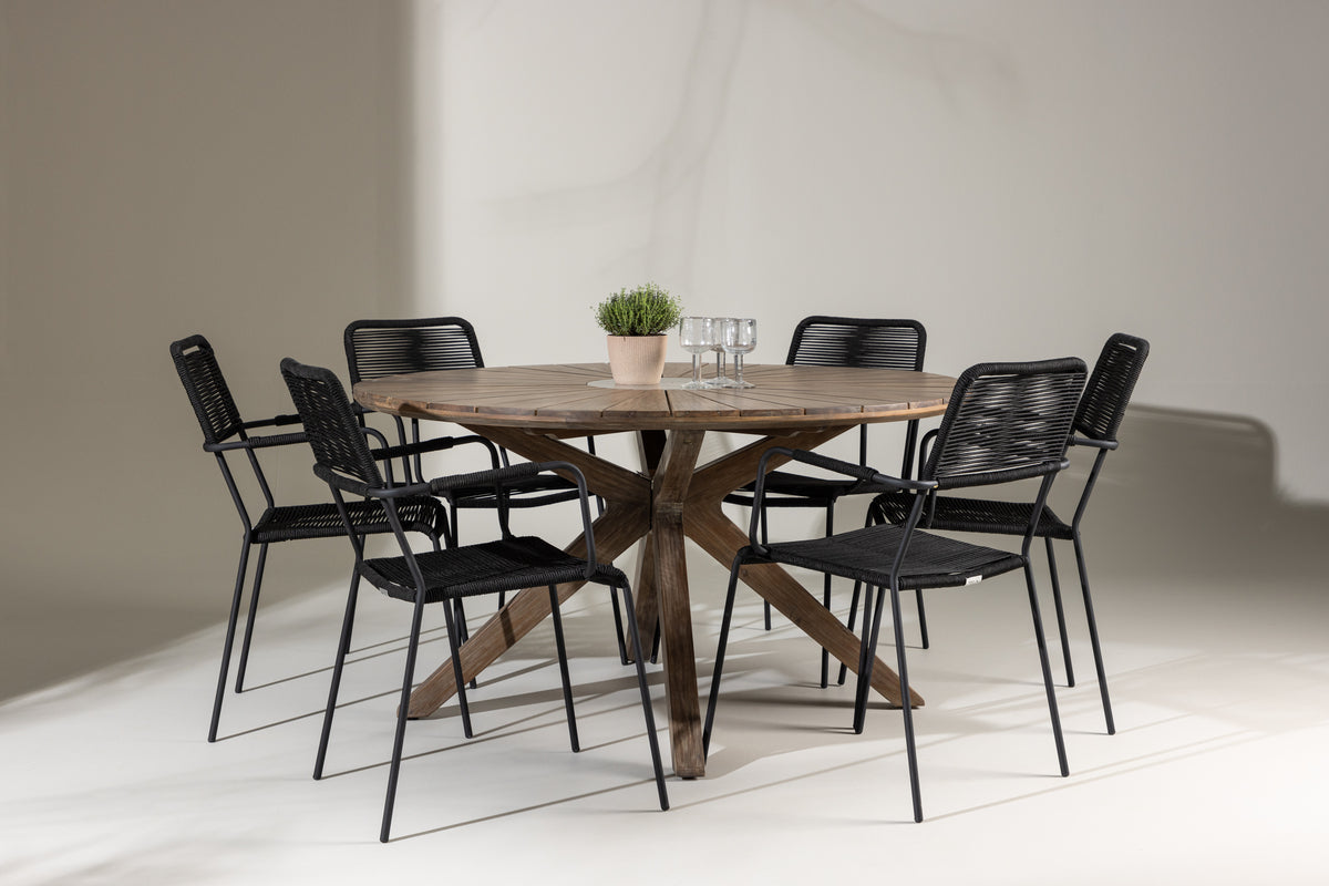 Rosario Rund Dining Set Venture Design Spisegruppe