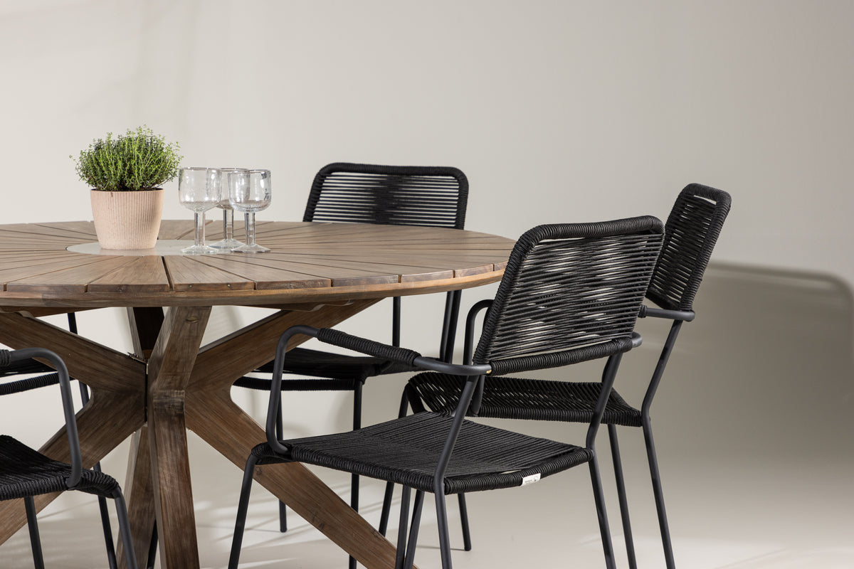 Rosario Rund Dining Set Venture Design Spisegruppe