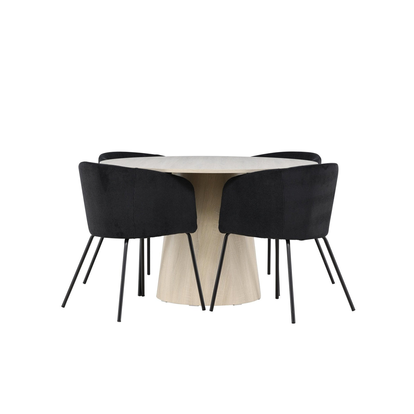 Lanzo Dining Table with Berit Dining Chair Venture Design Spisegruppe