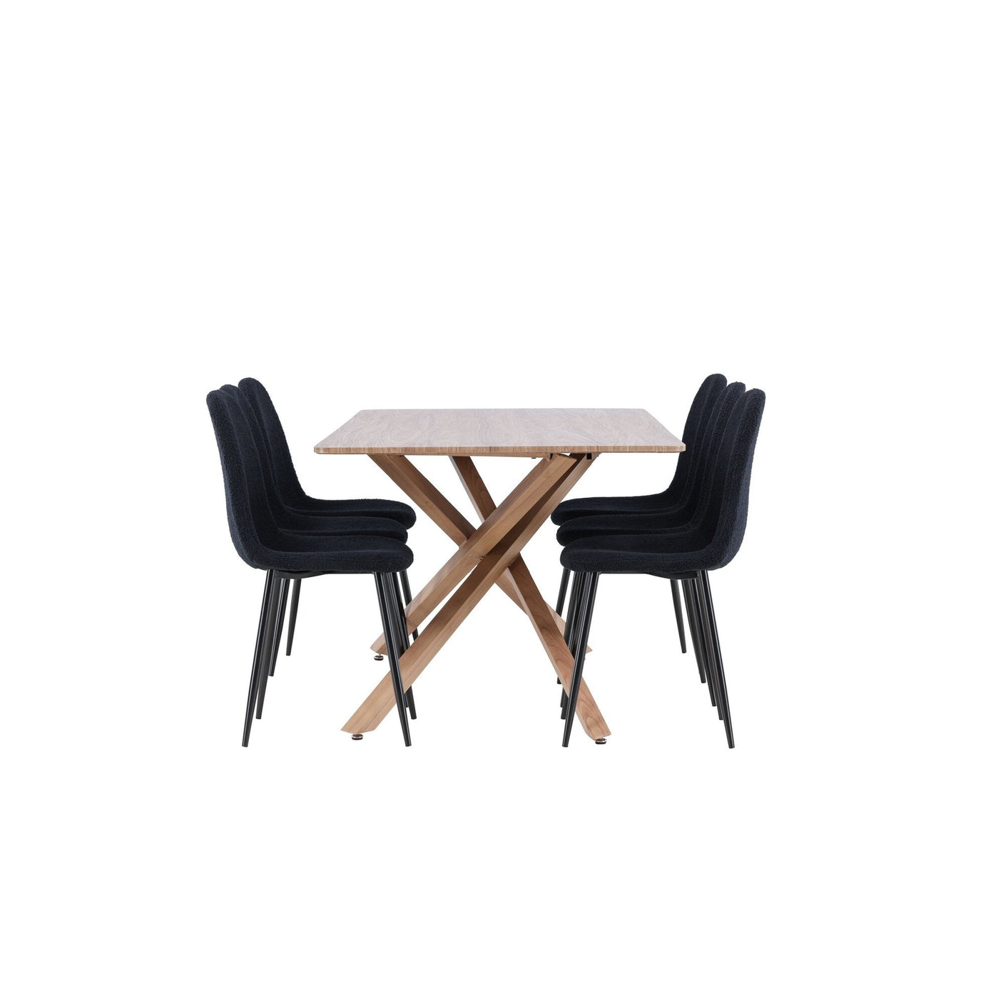 Piazza Dining Table with Polar Dining Chair Venture Design Spisegruppe