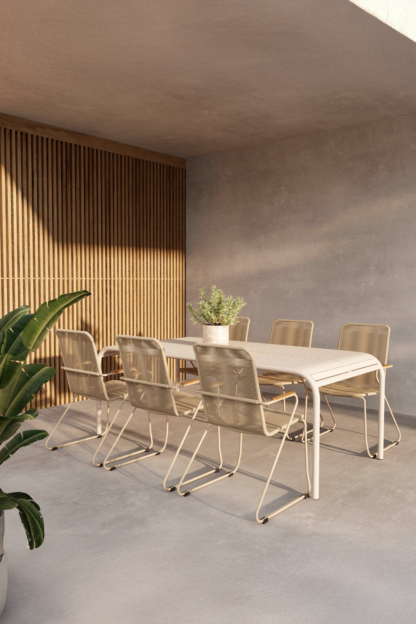 Borneo Dining Set with Chairs Bois Venture Design Spisegruppe