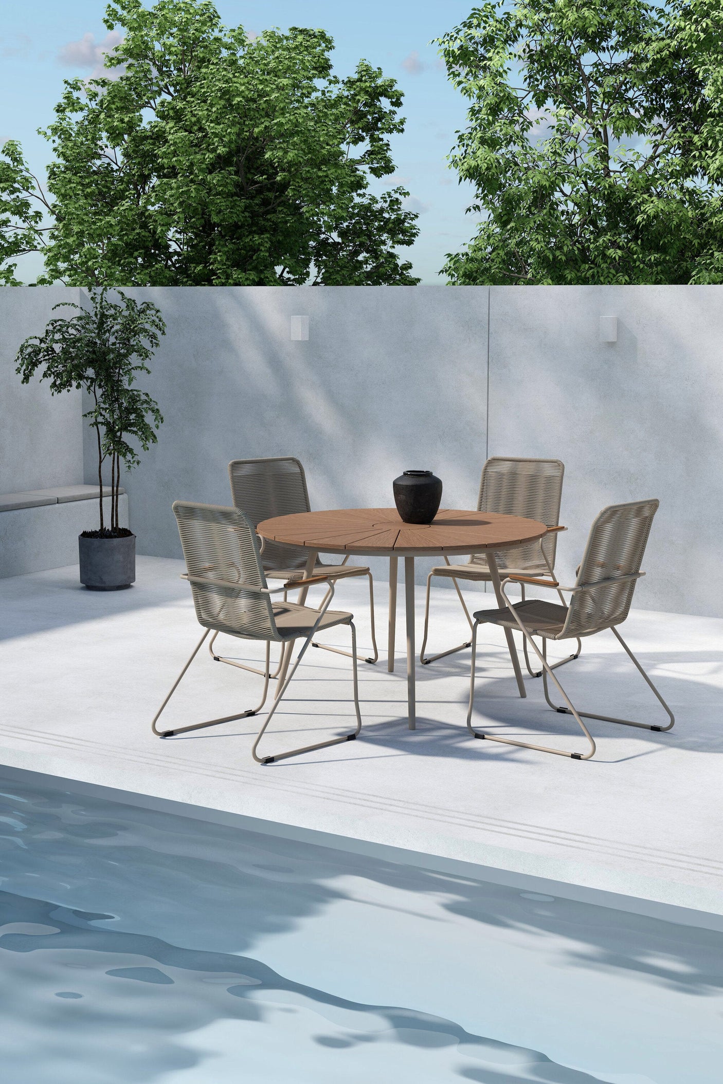 San Vito Dining Set with Chairs Bois Venture Design Spisegruppe