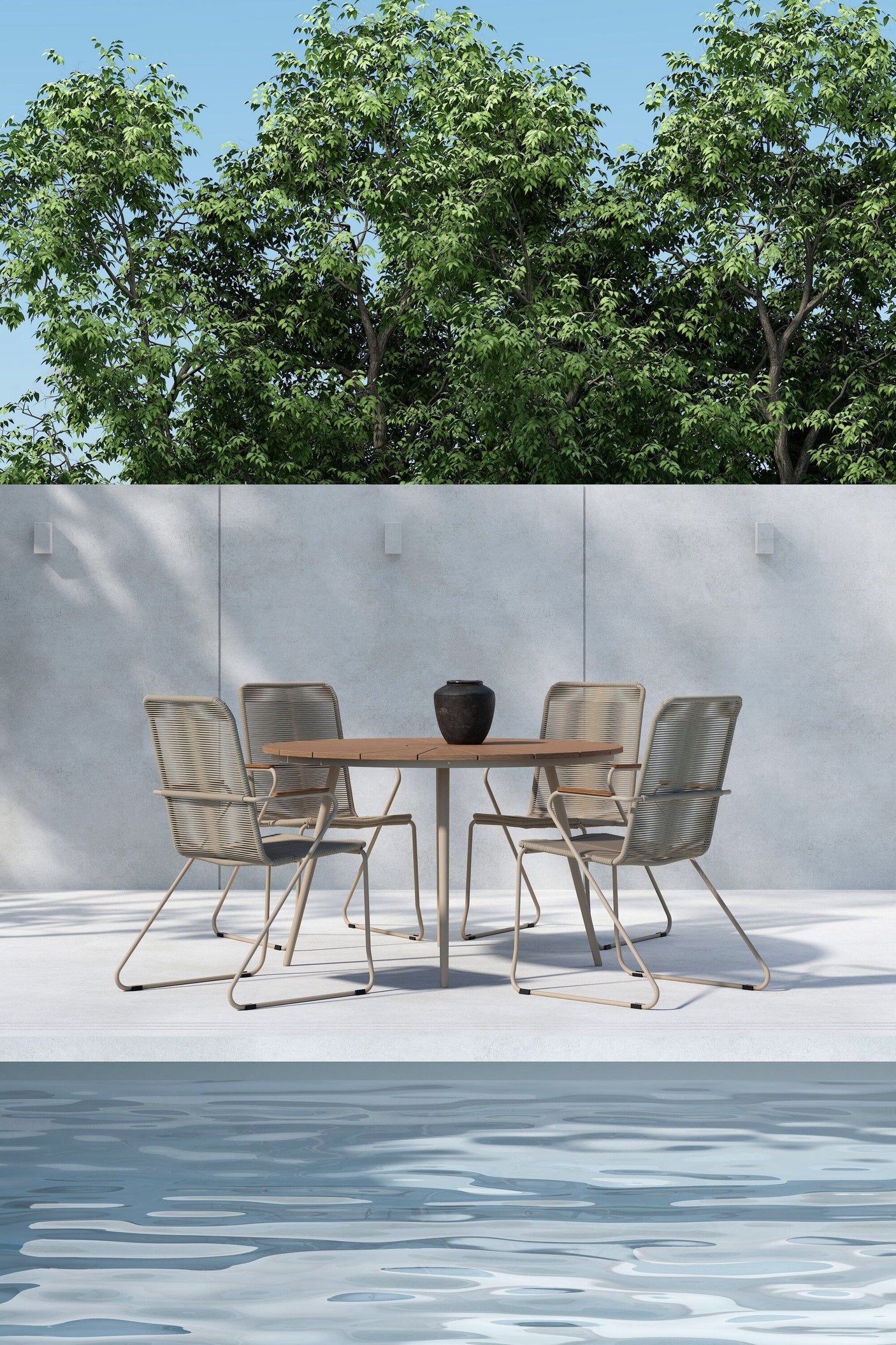 San Vito Dining Set with Chairs Bois Venture Design Spisegruppe