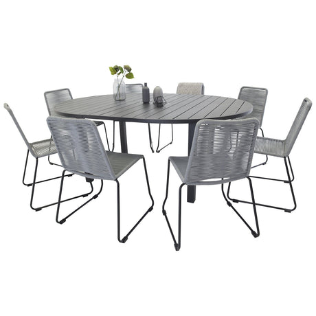 Marbella spisebord Ø140*74+ Lindos spisestoler / Venture Design Spisegruppe