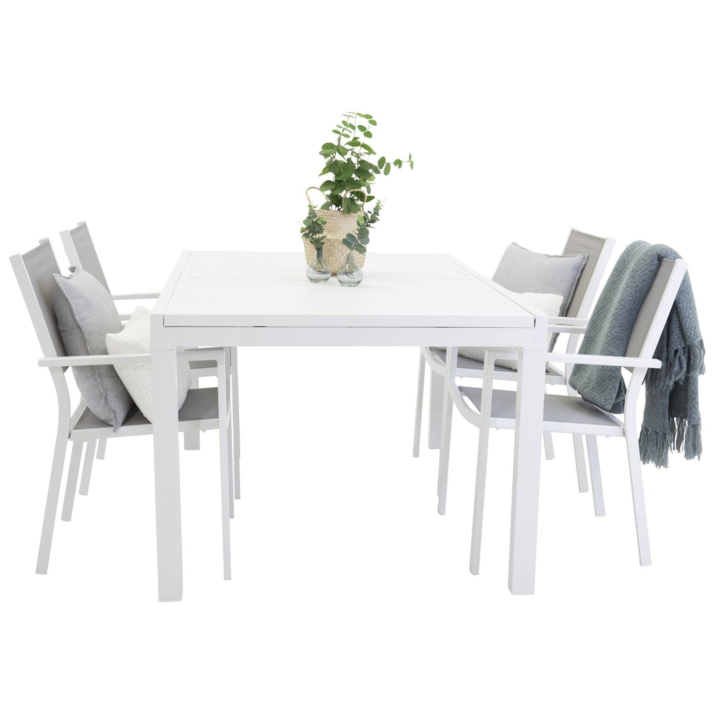 Marbella spisebord 160/240*100*H75 + Copacabana Venture Design Spisegruppe