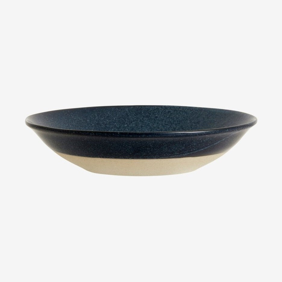 GRAINY dyp keramisk tallerken - ø22 cm - mørkblå Nordal TABLEWARE