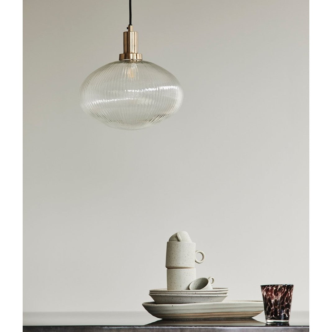 GRAINY keramisk serveringsplate - 39 cm - sand Nordal TABLEWARE