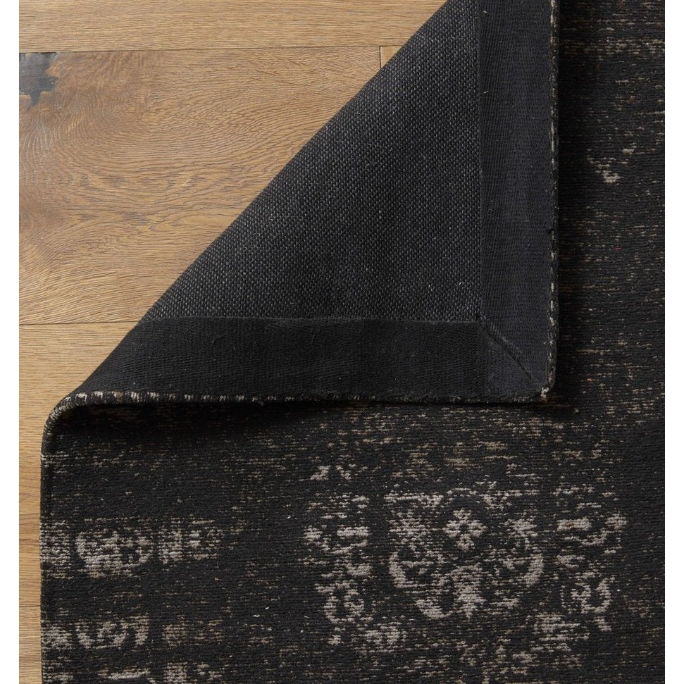 GRAND vevd bomullsmatte, 200x290 - mørkgrå/sort Nordal CARPETS