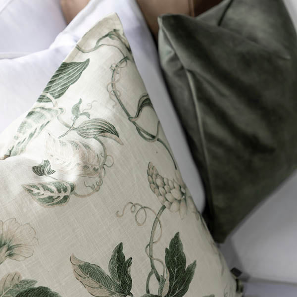 MABELLE OFFWHITE/GREEN Putetrekk Artwood Pute