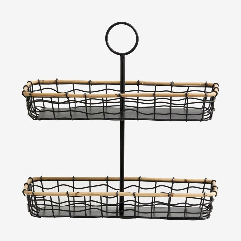 HANA-lagringskurv i svart metallflate - sort Nordal STORAGE