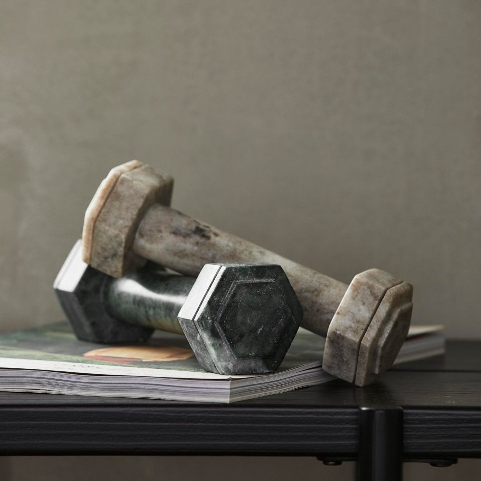 HVAR håndvekt til dekorasjon - l19,5 cm - brun marmor Nordal DECO ITEMS