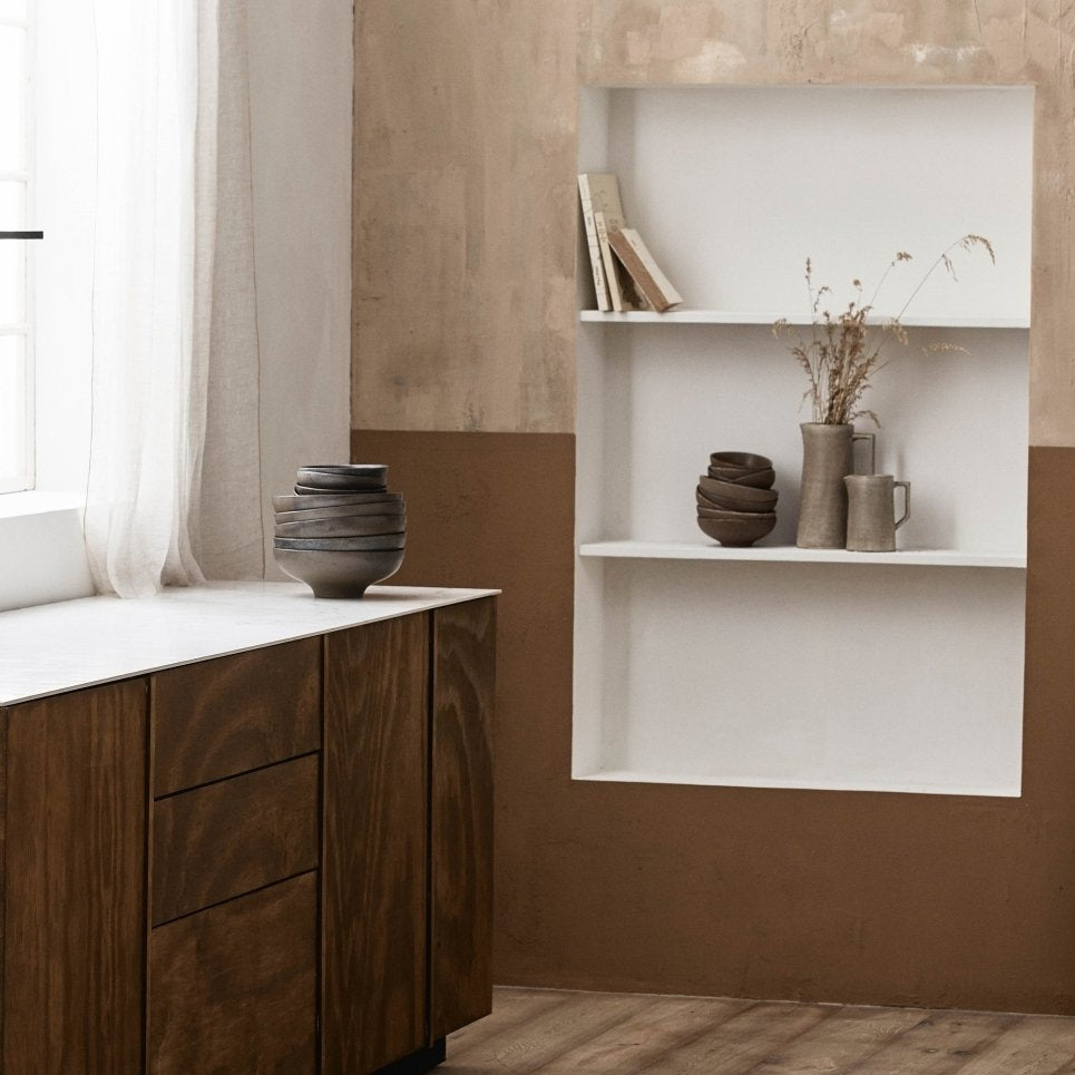 INEZ skål, M - sand Nordal TABLEWARE